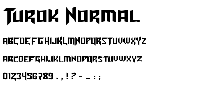 Turok Normal font